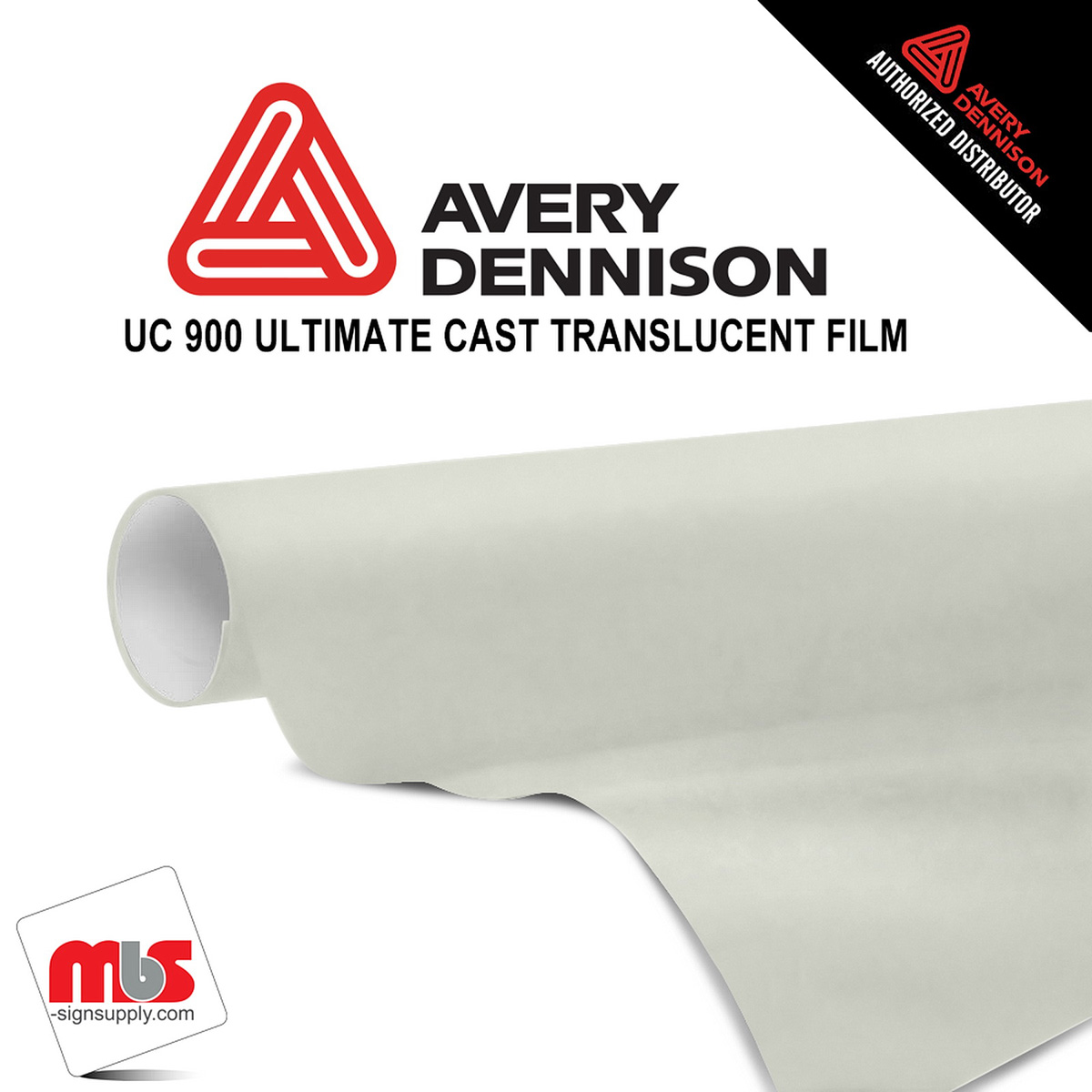 15'' x 10 yards Avery UC900 Fog Grey 9 Year Long Term Punched 2.1 Mil Diffuser Film (Color Code 811)