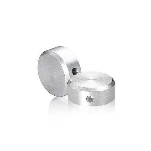 10-24 Threaded Locking Caps Diameter: 1/2'', Height: 1/4'', Clear Anodized, Aluminum [Required Material Hole Size: 7/32'']