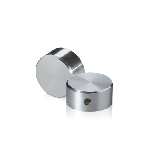 10-24 Threaded Locking Caps Diameter: 5/8'', Height: 5/16'', Clear Anodized Aluminum [Required Material Hole Size: 7/32'']
