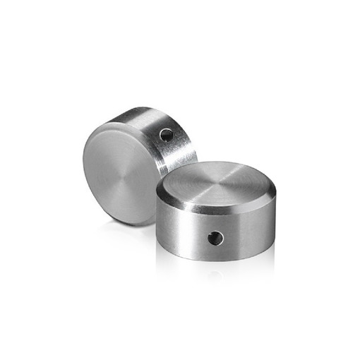 10-24 Threaded Locking Caps Diameter: 5/8'', Height: 1/4'', Brushed Satin Stainless Steel Grade 304 [Required Material Hole Size: 7/32'']