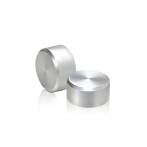 10-24 Threaded Caps Diameter: 3/4'', Height: 1/4'', Clear Anodized Aluminum [Required Material Hole Size: 7/32'']