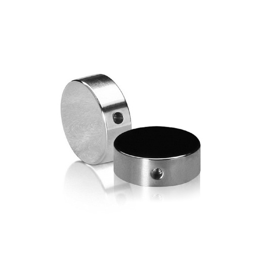 5/16-18 Threaded Locking Caps Diameter: 3/4'', Height:3/8'', Polished Stainless Steel Grade 304 [Required Material Hole Size: 3/8'']