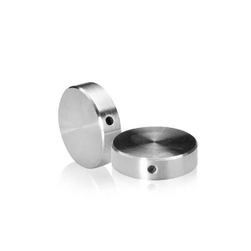 1/4-20 Threaded Locking Caps Diameter: 1'', Height: 1/4'', Brushed Satin Stainless Steel Grade 304 [Required Material Hole Size: 5/16'']