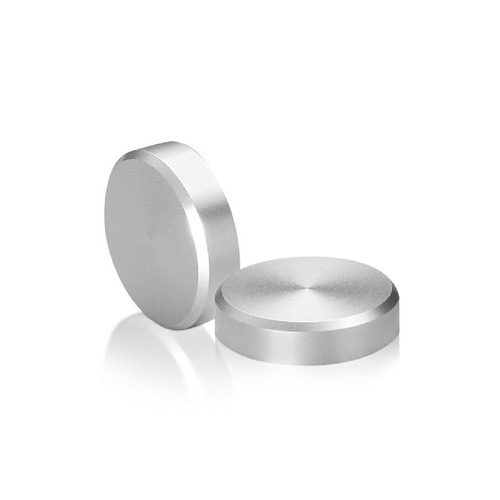 10-24 Threaded Caps Diameter: 1'', Height: 1/4'', Clear Anodized Aluminum [Required Material Hole Size: 7/32'']