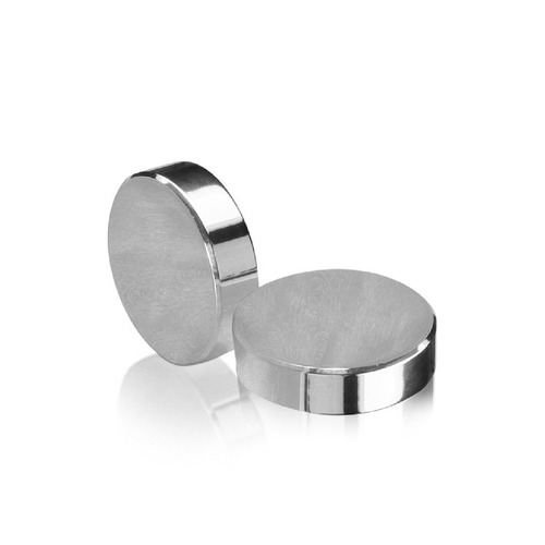 10-24 Threaded Caps Diameter: 1'', Height 1/4'', Polished Stainless Steel Grade 304 [Required Material Hole Size: 7/32'']