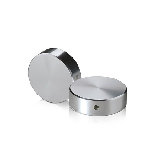 5/16-18 Threaded Locking Caps Diameter. 1'', Height: 5/16'', Clear Anodized Aluminum [Required Material Hole Size: 3/8'']