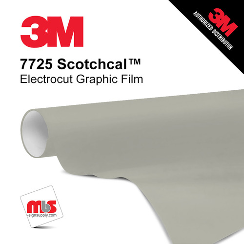 15'' x 10 Yards 3M™ 7725 Scotchcal™ ElectroCut™ Gloss Stone Grey 8 year Unpunched 2 Mil Cast Graphic Vinyl Film (Color Code 081)