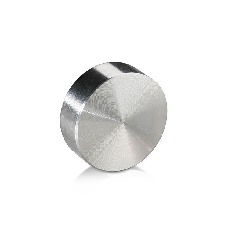 3/8-16 Threaded Caps Diameter: 1 1/2'', Height: 1/2'', Polished Stainless Steel [Required Material Hole Size: 3/8'']