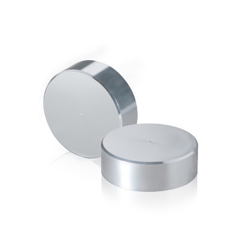 5/16-18 Threaded Caps Diameter: 1 1/2'', Height: 1/2'', Clear Anodized Aluminum [Required Material Hole Size: 3/8'']