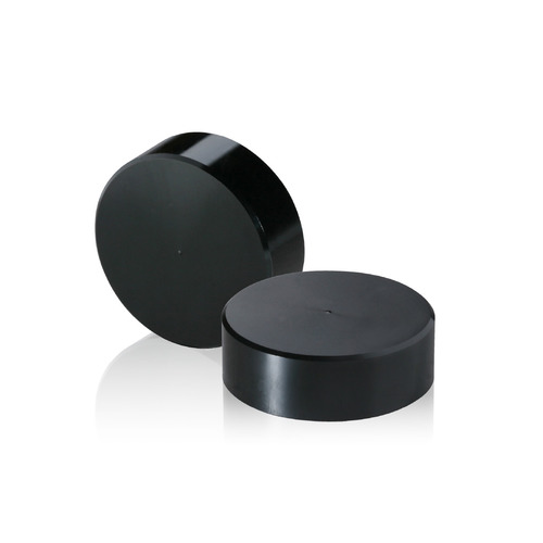 5/16-18 Threaded Caps Diameter: 1 1/2'', Height: 1/2'', Black Anodized Aluminum [Required Material Hole Size: 3/8'']