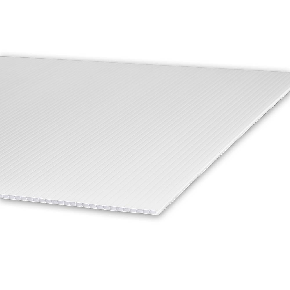 18''W x 12''H x 4mm White Corrugated Plastic Board