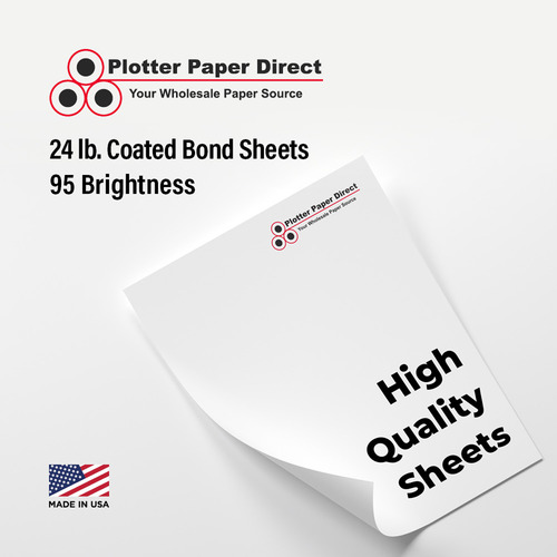 17'' W x 22'' H - 24# Coated Bond (100 Sheets)