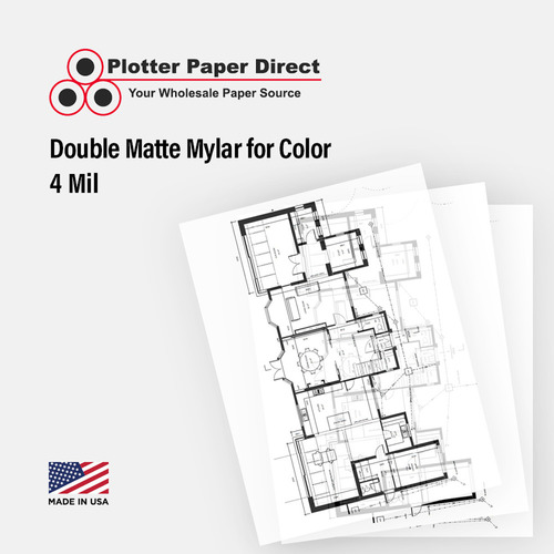 24'' W x 36'' H Cut Sheets - Double Matte Mylar for Color (25 Sheets)