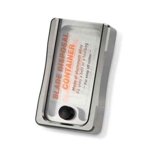 3'' x 1-3/4'' x 3/4'' Gray Pocket Size Blade Disposal Box