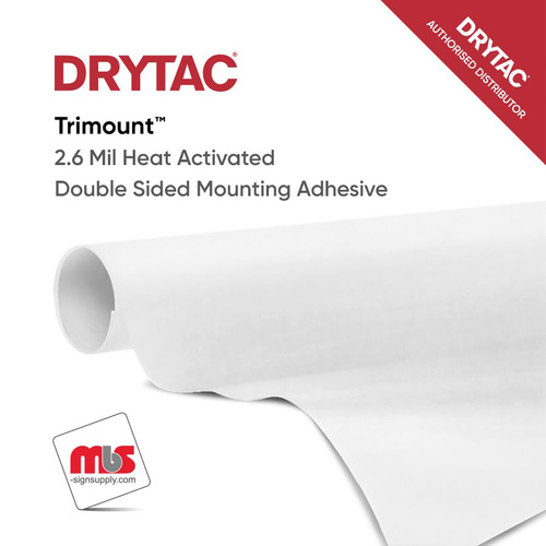 25.5'' x 50 Yard Roll - Drytac Trimount™ 2.6 Mil Heat Activated Double Sided Mounting Adhesive