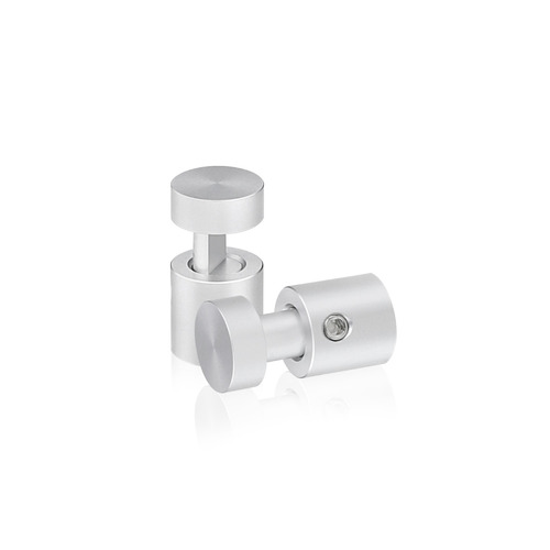 1/2'' Diameter X 1/2'' Barrel Length, Aluminum Clear Anodized Finish. Easy Fasten Adjustable Edge Grip Standoff (For Inside Use Only)