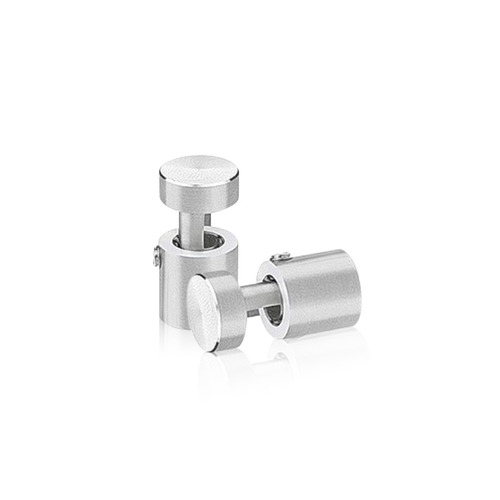 1/2'' Diameter X 1/2'' Barrel Length, Stainless Steel Satin Brushed Finish. Easy Fasten Adjustable Edge Grip Standoff (For Inside Use Only)