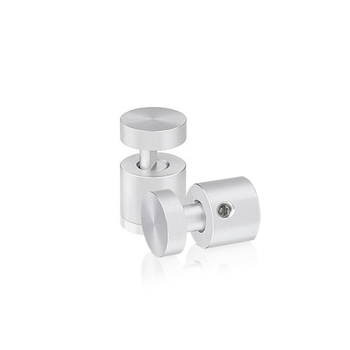 5/8'' Diameter X 1/2'' Barrel Length, Aluminum Clear Anodized Finish. Easy Fasten Adjustable Edge Grip Standoff (For Inside Use Only)