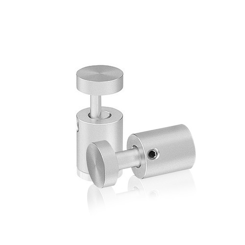 5/8'' Diameter X 3/4'' Barrel Length, Aluminum Clear Anodized Finish. Easy Fasten Adjustable Edge Grip Standoff (For Inside Use Only)