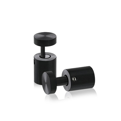 5/8'' Diameter X 3/4''  Barrel Length, Aluminum Black Anodized Finish. Easy Fasten Adjustable Edge Grip Standoff (For Inside Use Only)
