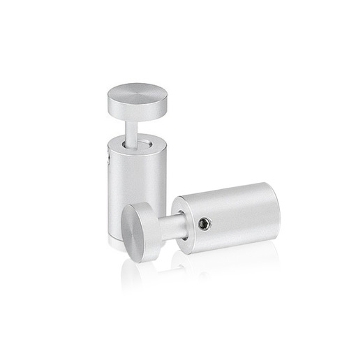 5/8'' Diameter X 1'' Barrel Length, Aluminum Clear Anodized Finish. Easy Fasten Adjustable Edge Grip Standoff (For Inside Use Only)