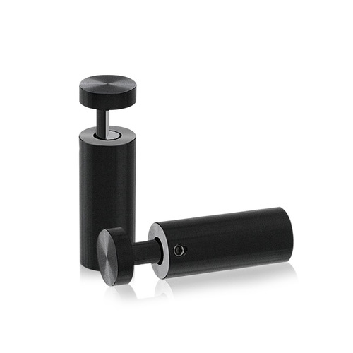 5/8'' Diameter X 1-1/2''  Barrel Length, Aluminum Black Anodized Finish. Easy Fasten Adjustable Edge Grip Standoff (For Inside Use Only)