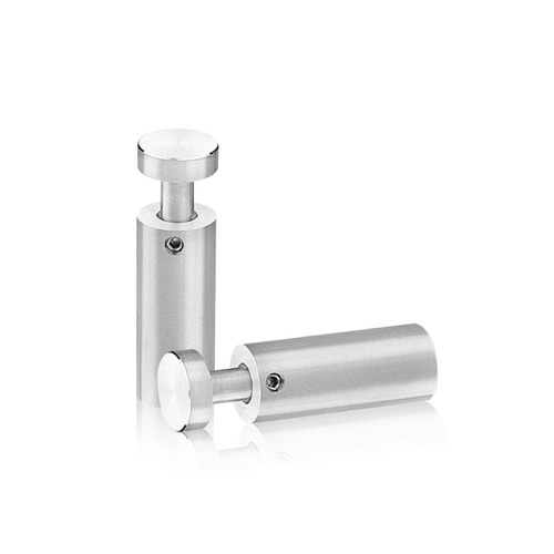 5/8'' Diameter X 1-1/2'' Barrel Length, Stainless Steel Satin Brushed Finish. Easy Fasten Adjustable Edge Grip Standoff (For Inside Use Only)