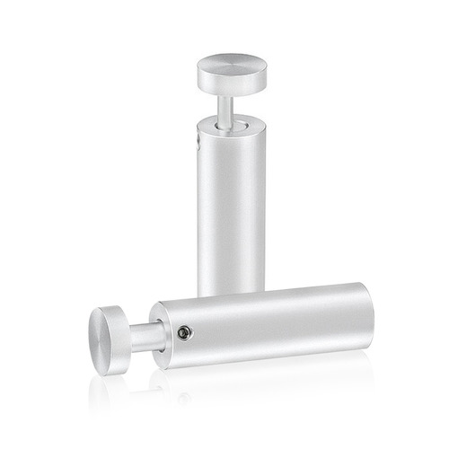 5/8'' Diameter X 2'' Barrel Length, Aluminum Clear Anodized Finish. Easy Fasten Adjustable Edge Grip Standoff (For Inside Use Only)