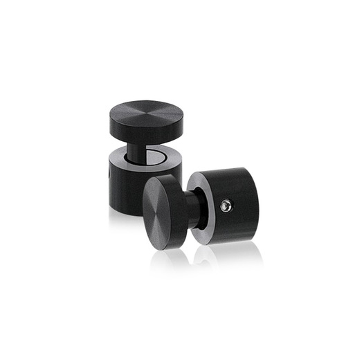 3/4'' Diameter X 1/2''  Barrel Length, Aluminum Black Anodized Finish. Easy Fasten Adjustable Edge Grip Standoff (For Inside Use Only)