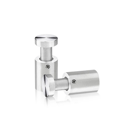 3/4'' Diameter X 1'' Barrel Length, Stainless Steel Brushed Finish. Easy Fasten Adjustable Edge Grip Standoff (For Inside Use Only)