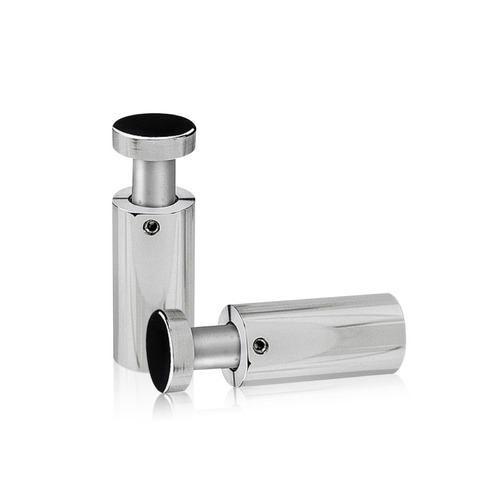 3/4'' Diameter X 1-1/2'' Barrel Length, Stainless Steel Polished Finish. Easy Fasten Adjustable Edge Grip Standoff (For Inside Use Only)