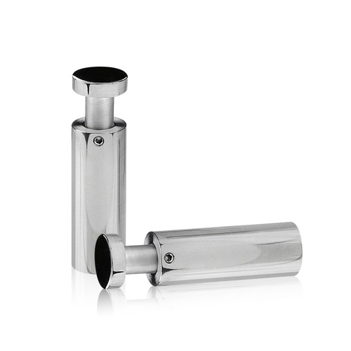 3/4'' Diameter X 2'' Barrel Length, Stainless Steel Polished Finish. Easy Fasten Adjustable Edge Grip Standoff (For Inside Use Only)