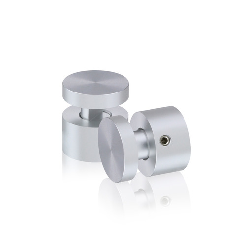 7/8'' Diameter X 1/2'' Barrel Length, Aluminum Clear Anodized Finish. Easy Fasten Adjustable Edge Grip Standoff (For Inside Use Only)