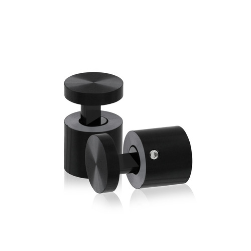 7/8'' Diameter X 3/4''  Barrel Length, Aluminum Black Anodized Finish. Easy Fasten Adjustable Edge Grip Standoff (For Inside Use Only)