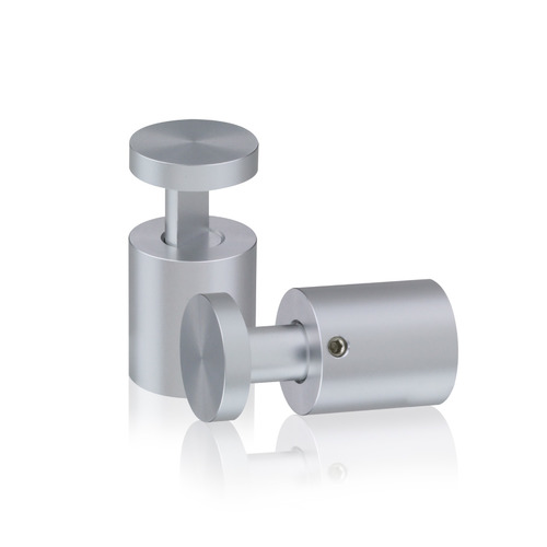 7/8'' Diameter X 1'' Barrel Length, Aluminum Clear Anodized Finish. Easy Fasten Adjustable Edge Grip Standoff (For Inside Use Only)