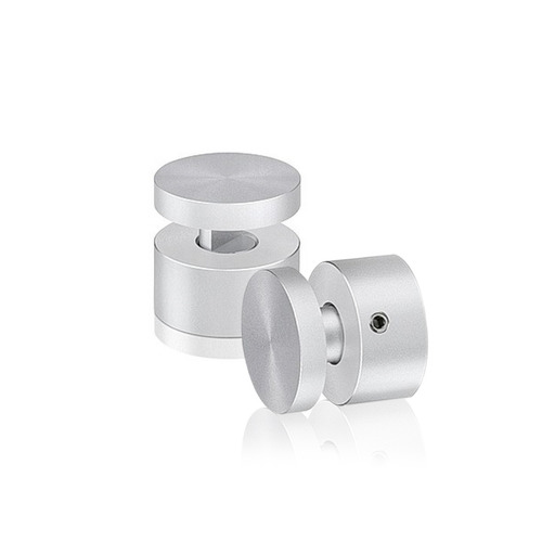 1'' Diameter X 1/2'' Barrel Length, Aluminum Clear Anodized Finish. Easy Fasten Adjustable Edge Grip Standoff (For Inside Use Only)