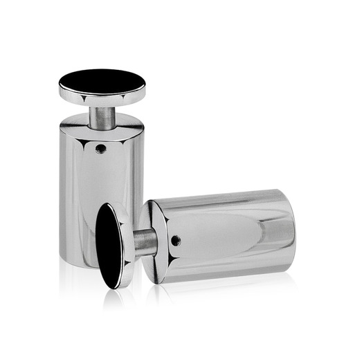 1-1/4'' Diameter X 2'' Barrel Length, Stainless Steel Polished Finish. Easy Fasten Adjustable Edge Grip Standoff (For Inside Use Only)