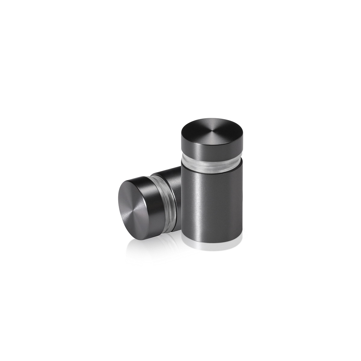 5/8'' Diameter X 3/4'' Barrel Length, Aluminum Flat Head Standoffs, Titanium Anodized Finish Easy Fasten Standoff (For Inside / Outside use) Tamper Proof Standoff [Required Material Hole Size: 7/16'']