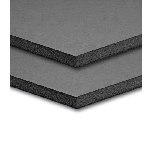 48'' W x 96'' H x 3/16'' T Triple Black FOME-COR with Encore Foam and Non-Coated Paper Facers