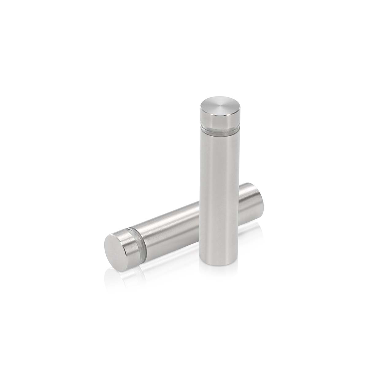 1/2'' Diameter X 1-3/4'' Barrel Length, Hollow Stainless Steel Brushed Finish. Easy Fasten Standoff (For Inside Use Only) [Required Material Hole Size: 3/8'']