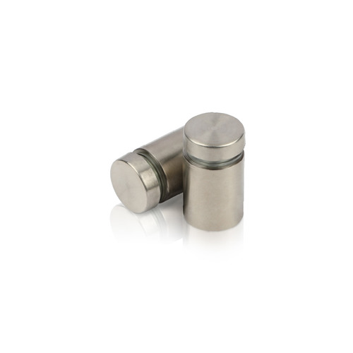 5/8'' Diameter X 3/4'' Barrel Length, Hollow Stainless Steel Brushed Finish. Easy Fasten Standoff (For Inside Use Only) [Required Material Hole Size: 7/16'']