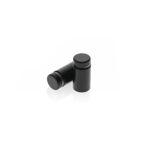 5/8'' Diameter X 1'' Barrel Length, Hollow Stainless Steel Matte Black Finish. Easy Fasten Standoff (For Inside Use Only) [Required Material Hole Size: 7/16'']