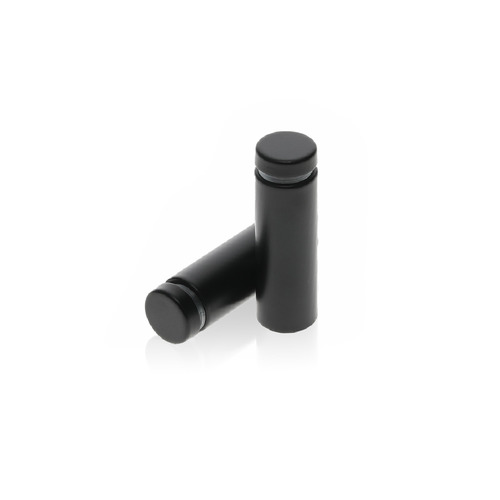 5/8'' Diameter X 1-3/4'' Barrel Length, Hollow Stainless Steel Matte Black Finish. Easy Fasten Standoff (For Inside Use Only) [Required Material Hole Size: 7/16'']