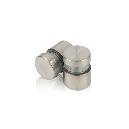 3/4'' Diameter X 1/2'' Barrel Length, Hollow Stainless Steel Brushed Finish. Easy Fasten Standoff (For Inside Use Only) [Required Material Hole Size: 7/16'']