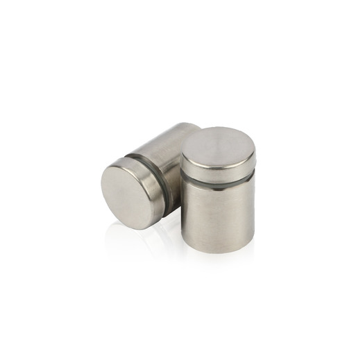 3/4'' Diameter X 3/4'' Barrel Length, Hollow Stainless Steel Brushed Finish. Easy Fasten Standoff (For Inside Use Only) [Required Material Hole Size: 7/16'']
