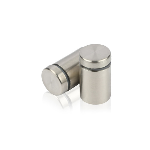 3/4'' Diameter X 1'' Barrel Length, Hollow Hollow Stainless Steel Brushed Finish. Easy Fasten Standoff (For Inside Use Only) [Required Material Hole Size: 7/16'']