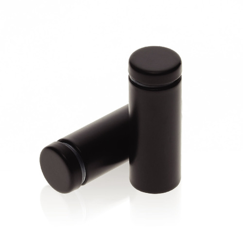3/4'' Diameter X 1-3/4'' Barrel Length, Hollow Hollow Stainless Steel Matte Black Finish. Easy Fasten Standoff (For Inside Use Only) [Required Material Hole Size: 7/16'']