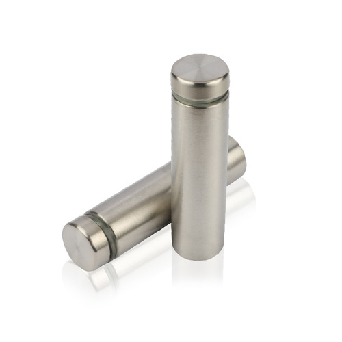3/4'' Diameter X 2-1/2'' Barrel Length, Hollow Hollow Stainless Steel Brushed Finish. Easy Fasten Standoff (For Inside Use Only) [Required Material Hole Size: 7/16'']
