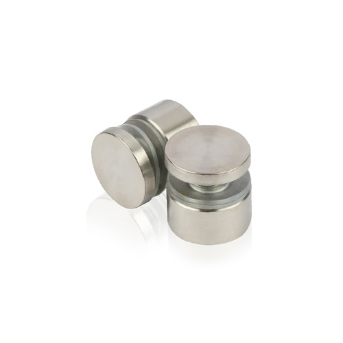 7/8'' Diameter X 1/2'' Barrel Length, Hollow Stainless Steel Brushed Finish. Easy Fasten Standoff (For Inside Use Only) [Required Material Hole Size: 7/16'']