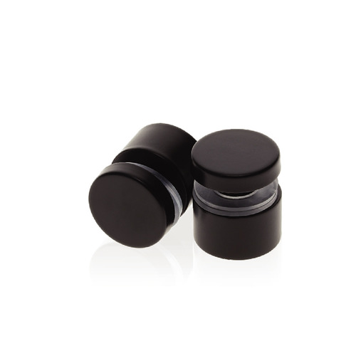 7/8'' Diameter X 1/2'' Barrel Length, Hollow Stainless Steel Matte Black Finish. Easy Fasten Standoff (For Inside Use Only) [Required Material Hole Size: 7/16'']